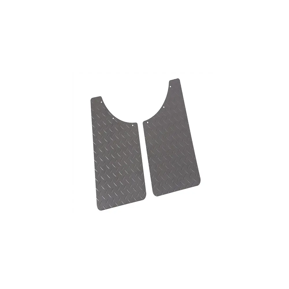 Universal Mud Flaps Black-Tread 11in X 19in With Radius Notch - DZ1808TB